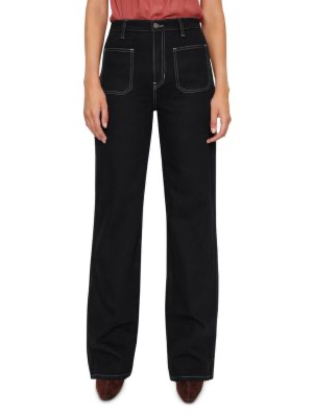 NWT Reformation Alyssa Stretch High Rise Wide Leg Long Jeans